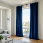 Royal Blue Double Curtains
