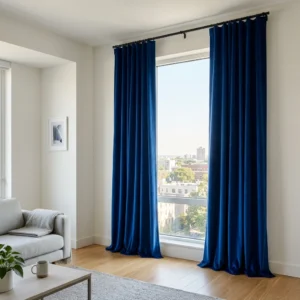 Royal Blue Double Curtains