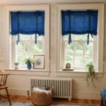 Royal Blue Roll Up Curtains
