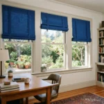Royal Blue Roll up Curtains Abu Dhabi
