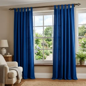 Royal Blue Tab Top Curtains