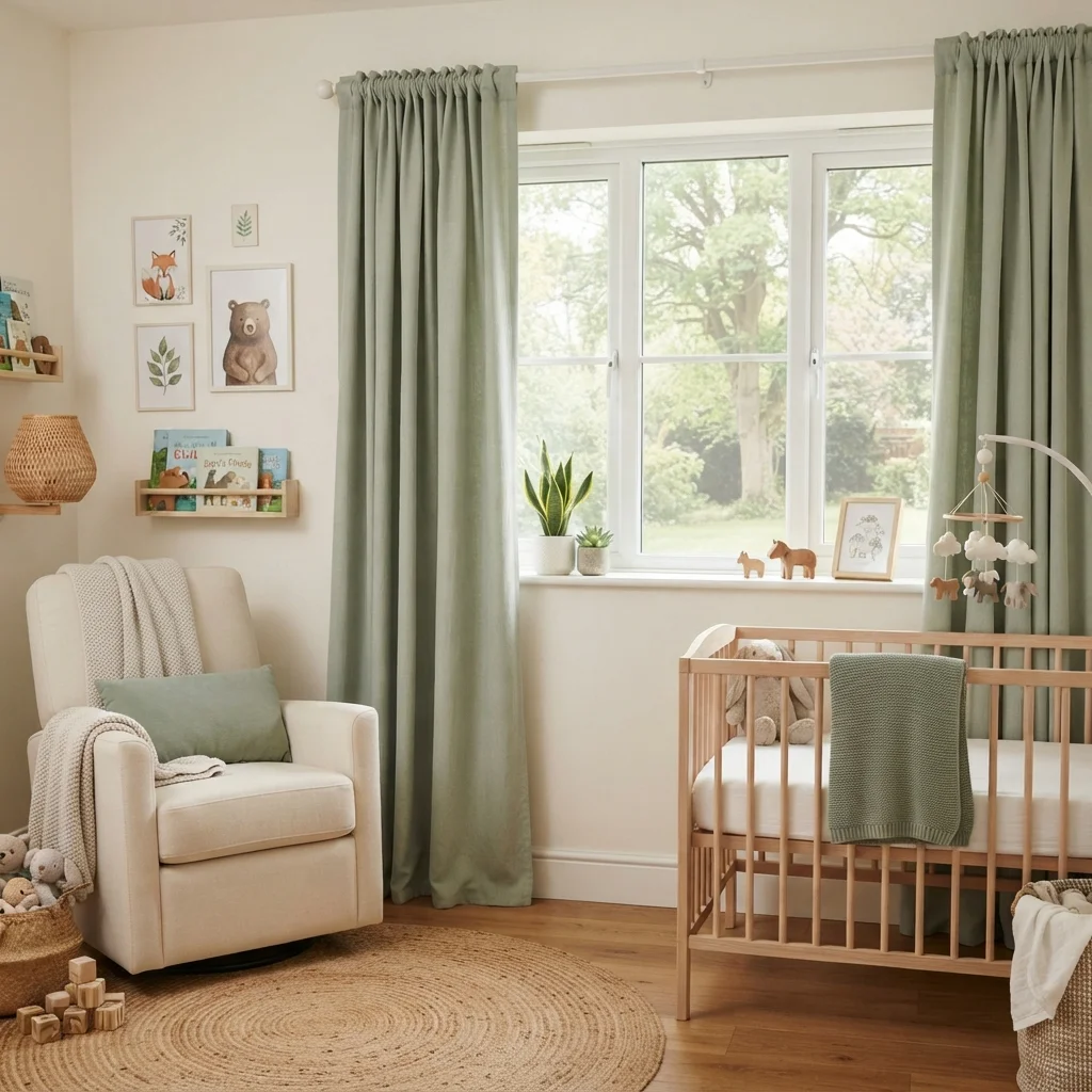 Sage Green Nursery Curtains