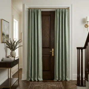 Sage Green Sheer Door Curtains