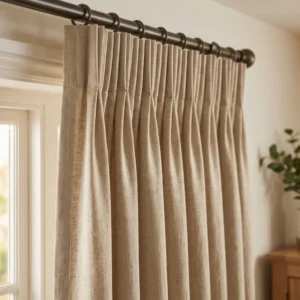 Sand Beige Pencil Pleat Curtains