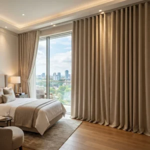 Sand Beige Wide-Width Hotel Curtains