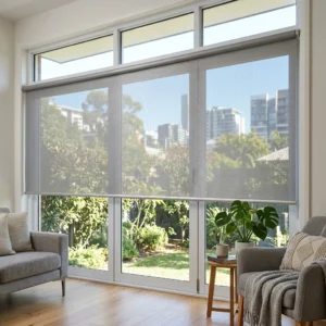 Silver blinds Abu Dhabi for modern windows