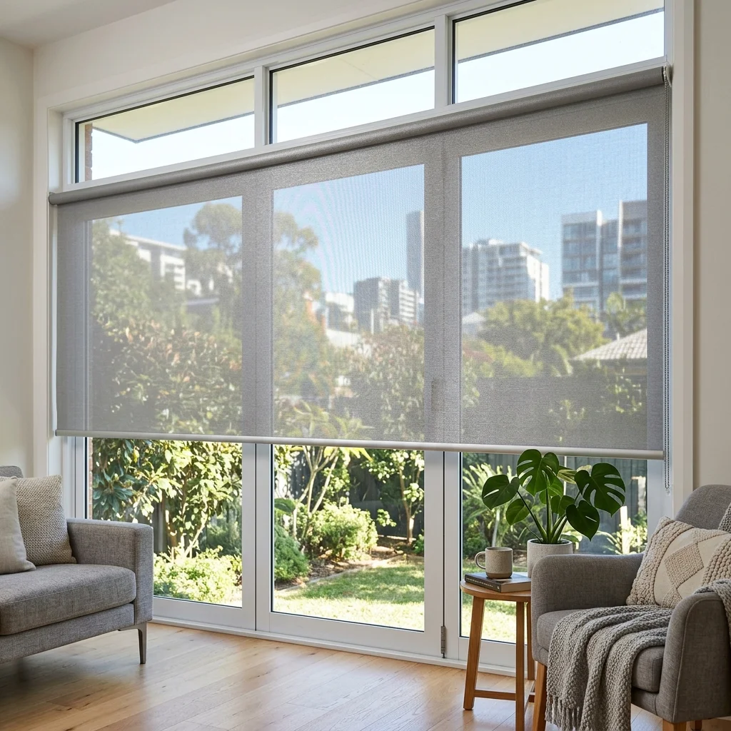 Silver blinds Abu Dhabi for modern windows