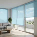Sky Blue sunscreen blinds Abu Dhabi for residential windows