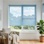 Sky Blue sunscreen blinds Abu Dhabi for large windows