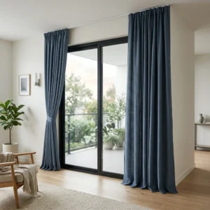 Slate Blue Double Curtains