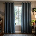 Slate Blue Soundproof Curtains