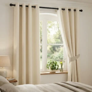 Soft Cream Eyelet Curtains