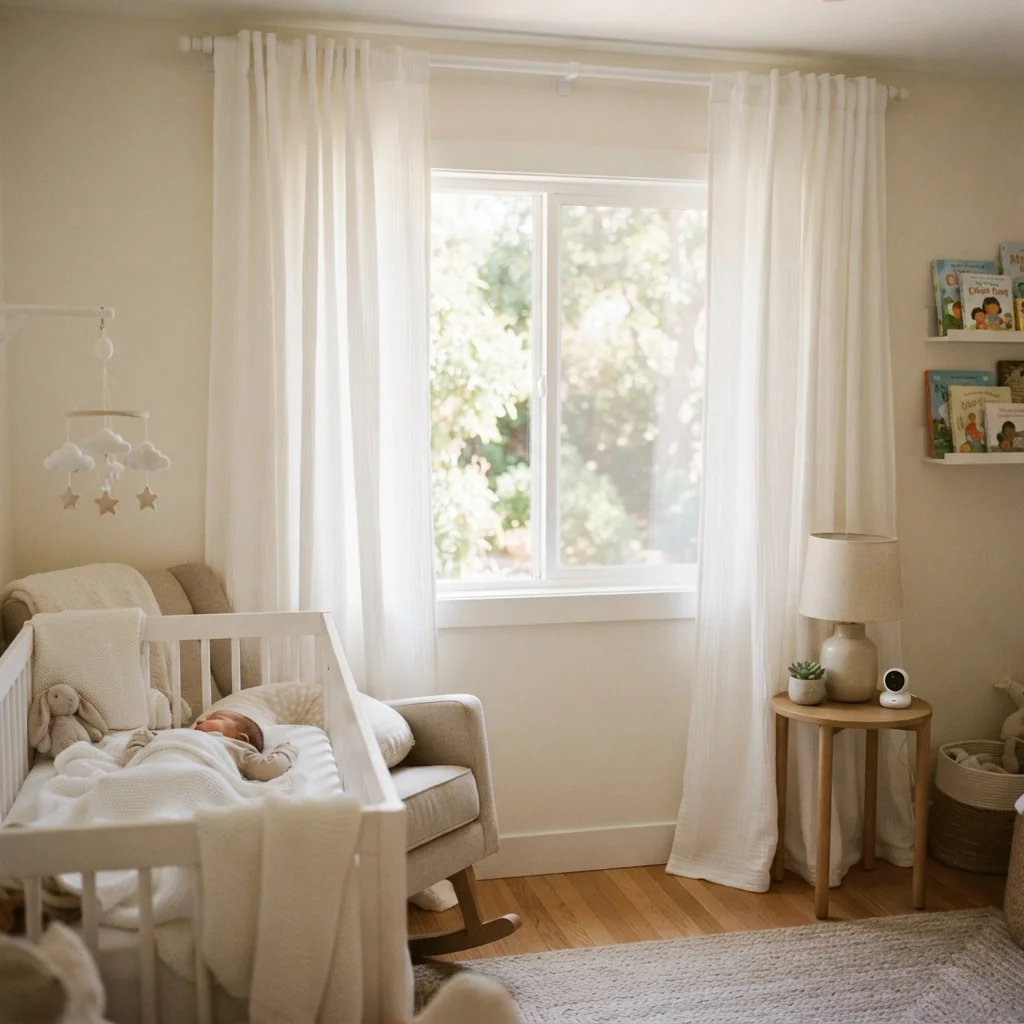 Soft White Nursery Curtains - Image 4