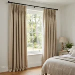 Stone Beige Pencil Pleat Curtains