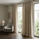 Beige Rod Pocket Curtains