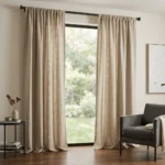 Beige Rod Pocket Curtains