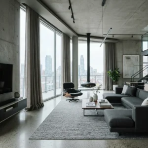 Stone Grey Pelmet Curtains