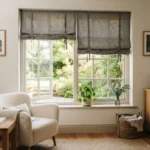 Stone Grey Roll Up Curtains Abu Dhabi