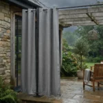 Stone Grey Waterproof Curtains Abu Dhabi