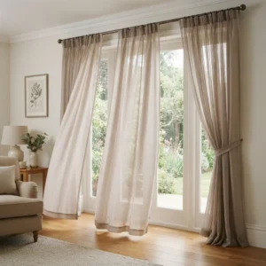 Taupe Chiffon Curtains