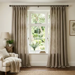 Taupe Linen Curtains