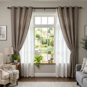 Taupe Panel Curtains