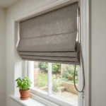Taupe Roman Blinds Continuous Loop Cord Abu Dhabi