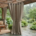 Taupe Waterproof Curtains Abu Dhabi