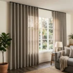 Taupe Wave Curtains