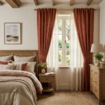 Terracotta Double Curtains