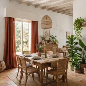 Terracotta Pelmet Curtains