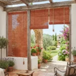 Terracotta Roll Up Curtains