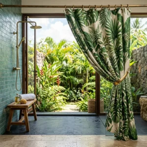 Tropical Palm Shower Curtain
