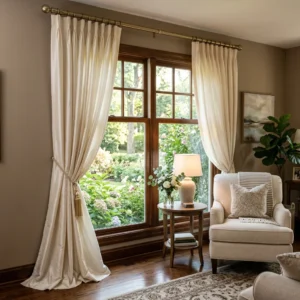 Ivory Silk Curtains