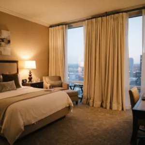 Warm White Blackout Hotel Curtains