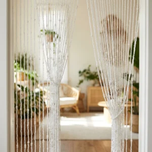 White Beaded Curtains