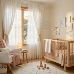 White Double Curtains