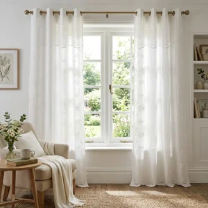 White Eyelet Curtains