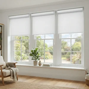 White Roll Up Curtains Abu Dhabi