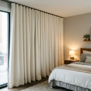 White Soundproof Curtains