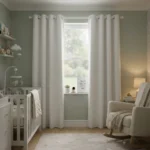 White Thermal Blackout Nursery Curtains