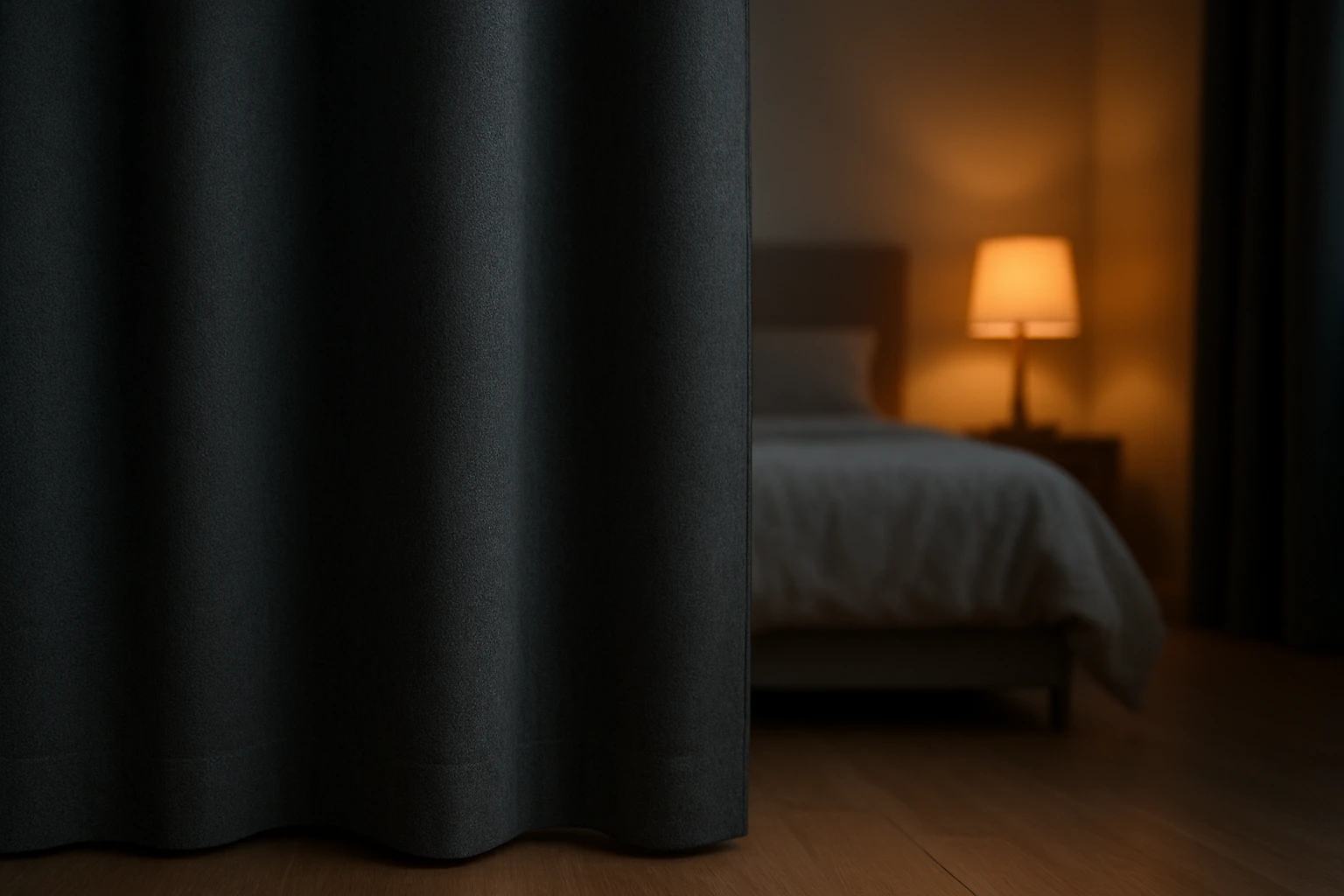 Blackout curtains dark gray full coverage