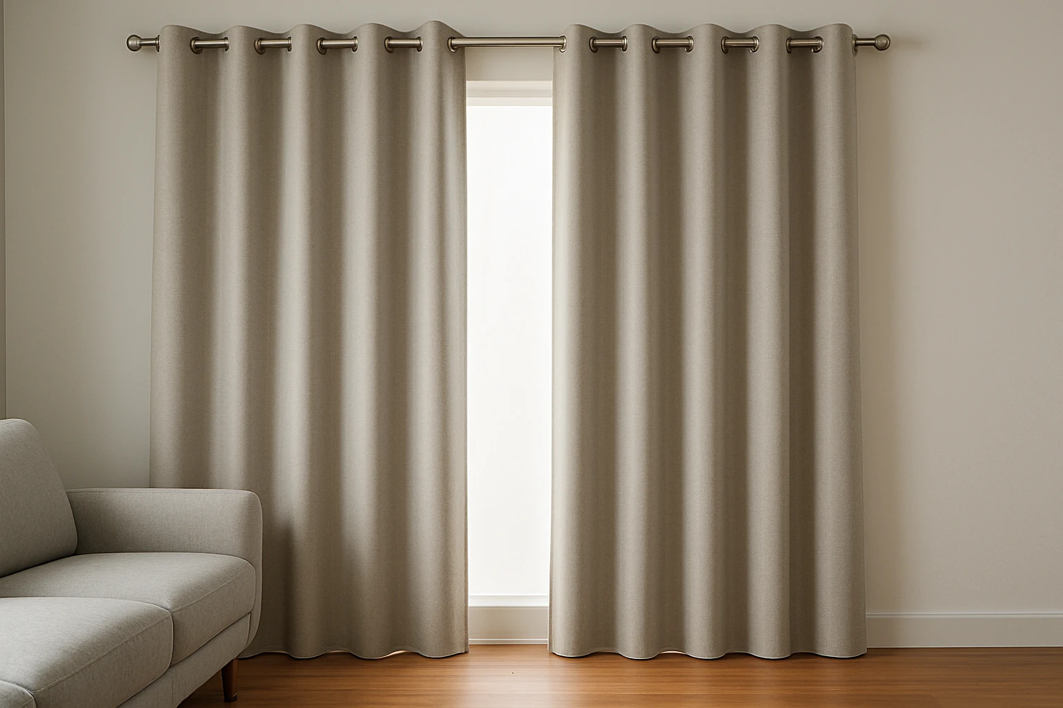 LightBlock eyelet curtains in living room